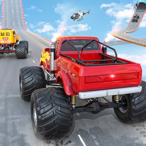 Mega Ramp Monster Truck Race