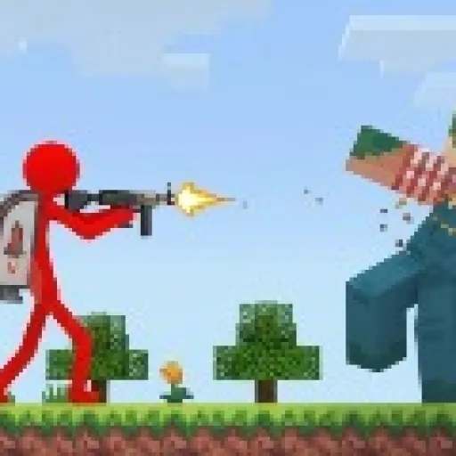 Red Stickman vs Craftmans 2
