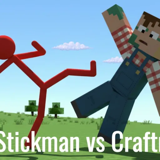 Red Stickman vs Craftmans